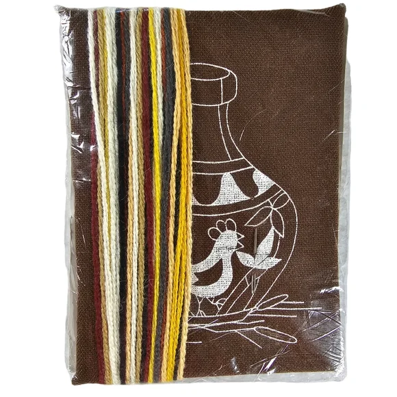 Jiffy Stitchery Needlepoint Embroidery Kit Lot of 3 Vintage Vase and Shell NWT - Picture 8 of 11